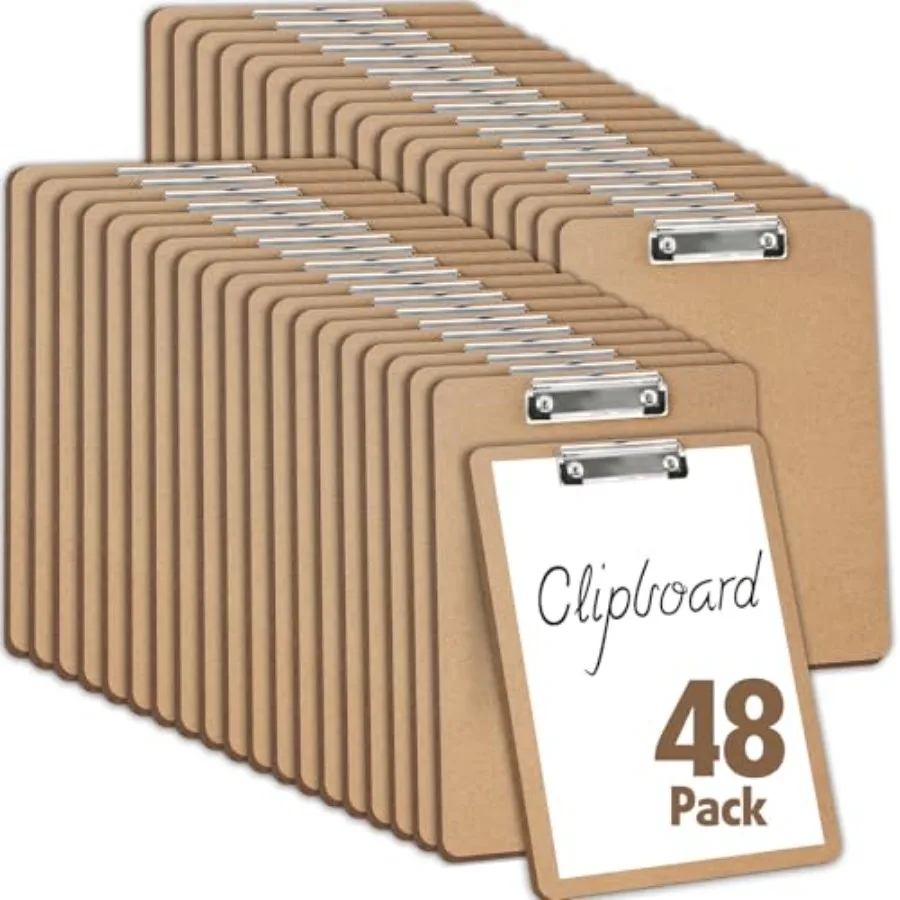 

Clipboards Bulk Clip Boards 8.5x11 Standard Letter Size Clipboards for Classroom Wooden Clipboard