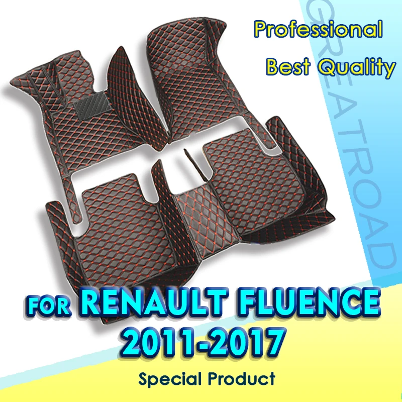 Car Floor Mats For Renault Fluence 2011 2012 2013 2014 2015 2016 2017 Custom Auto Foot Pads Automobile Carpet Cover  accessories