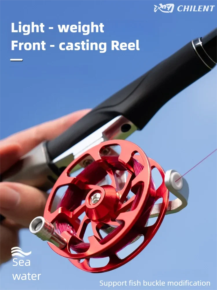 Ganzmetall-Front-Casting-Rolle mit Sockel, 3 kg Drag, ultraleichte Angelfloßrolle, Winter-Outdoor-Angelzubehör