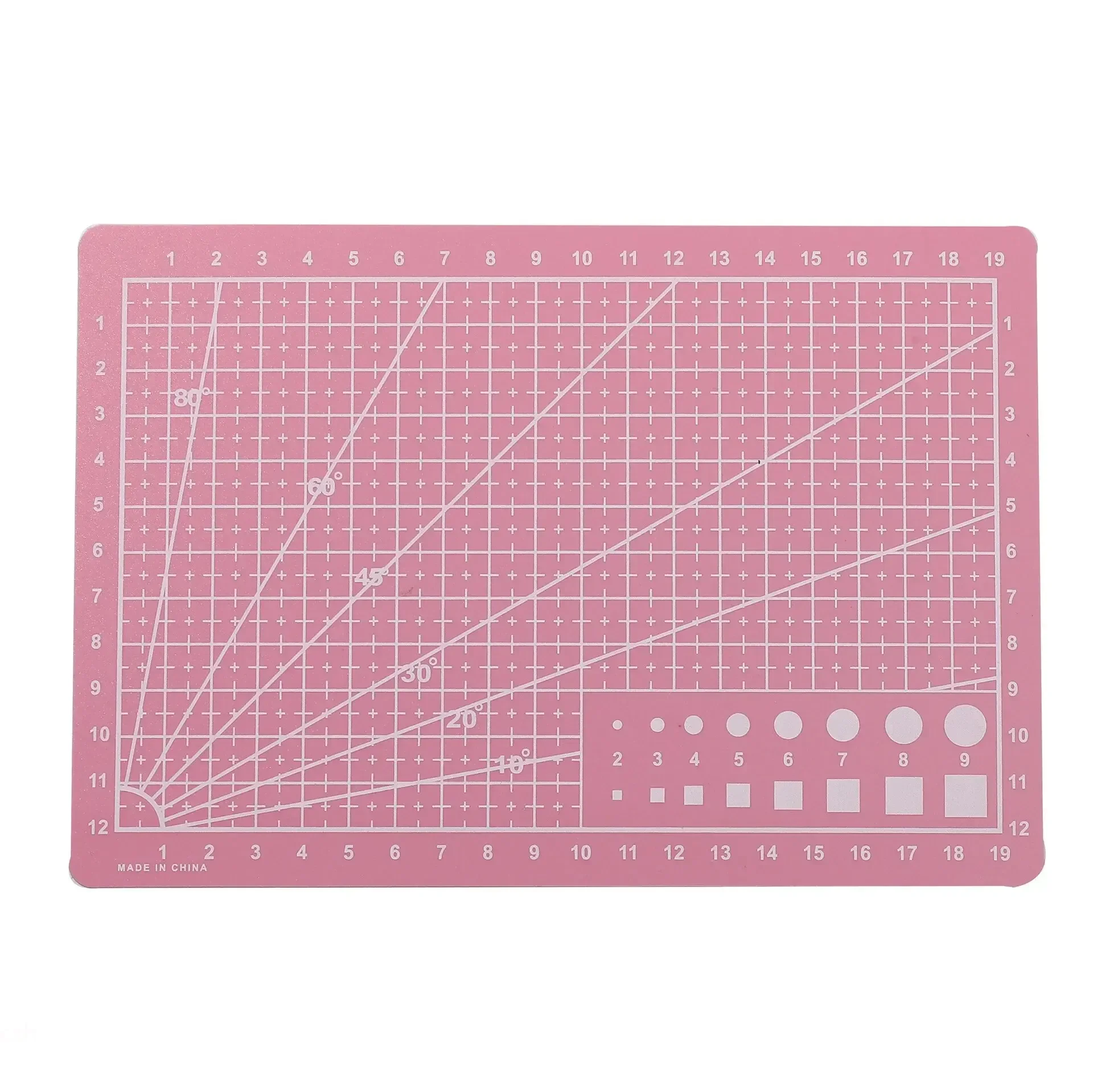 1 unidad de tapete de corte A5 de PP, para mesa de trabajo, patchwork, costura, manualidades, grabado con cuchillo, cuero, de una sola cara