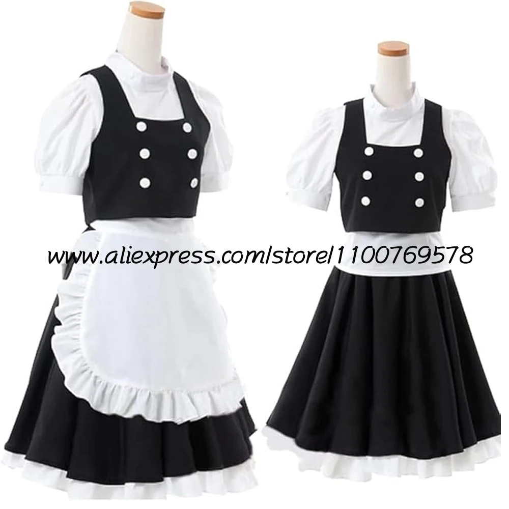 Custom size Anime Kirisame Marisa Maid Dress Cosplay Costume Uniform