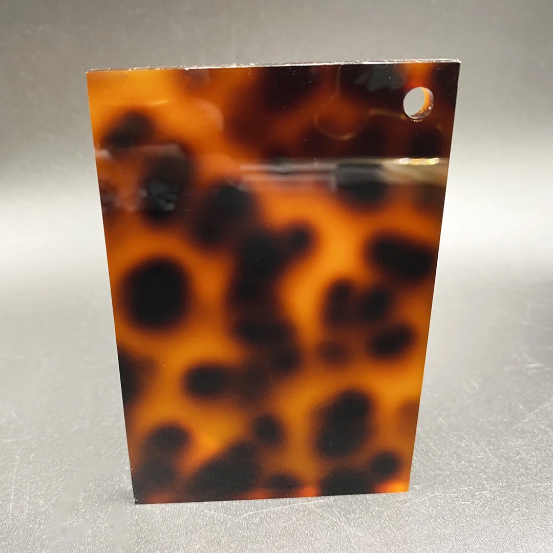 Imitation Tortoiseshell Acrylic Sheet 3X200X300MM 2 Pieces Amber Plastic Sheet