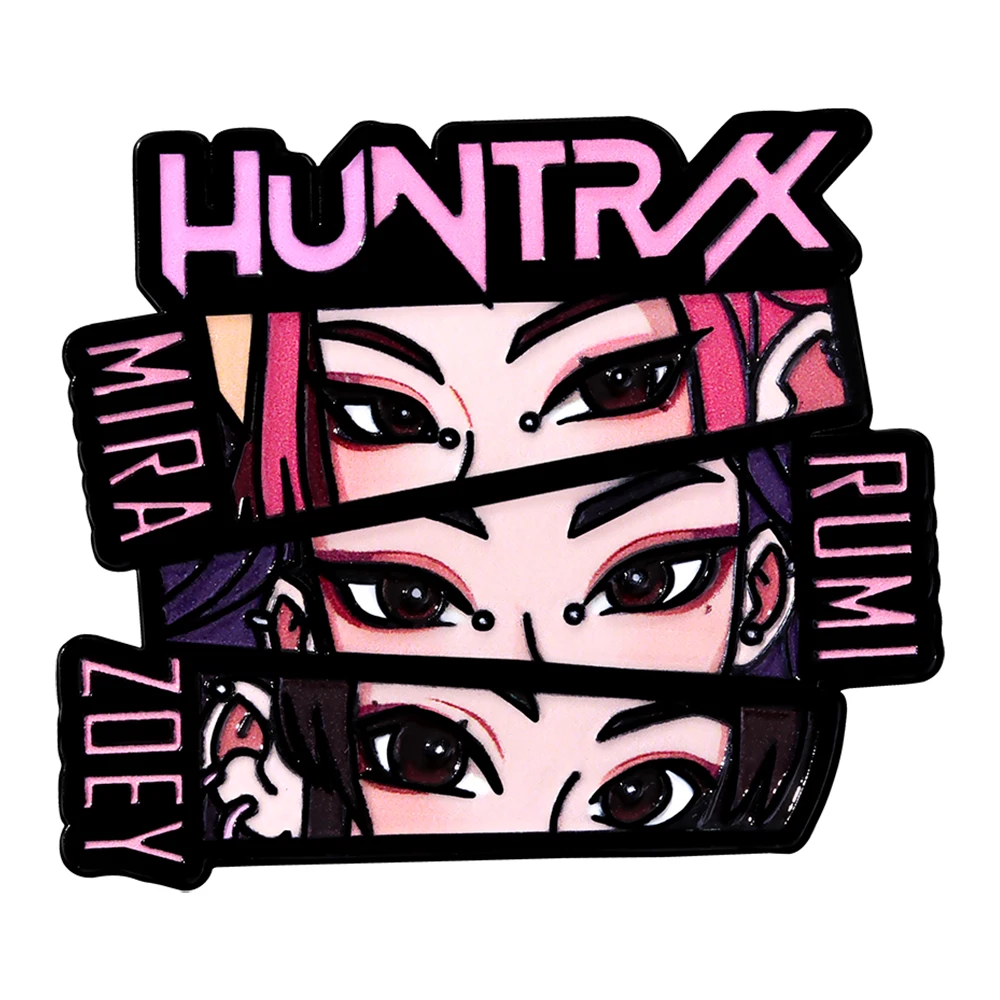 4pcs K-Pop Demon Hunters Enamel Pins Saja Boys Jinu Magpie Cartoon Character Metal Brooch Badges Jewelry Gifts for Anime Fans