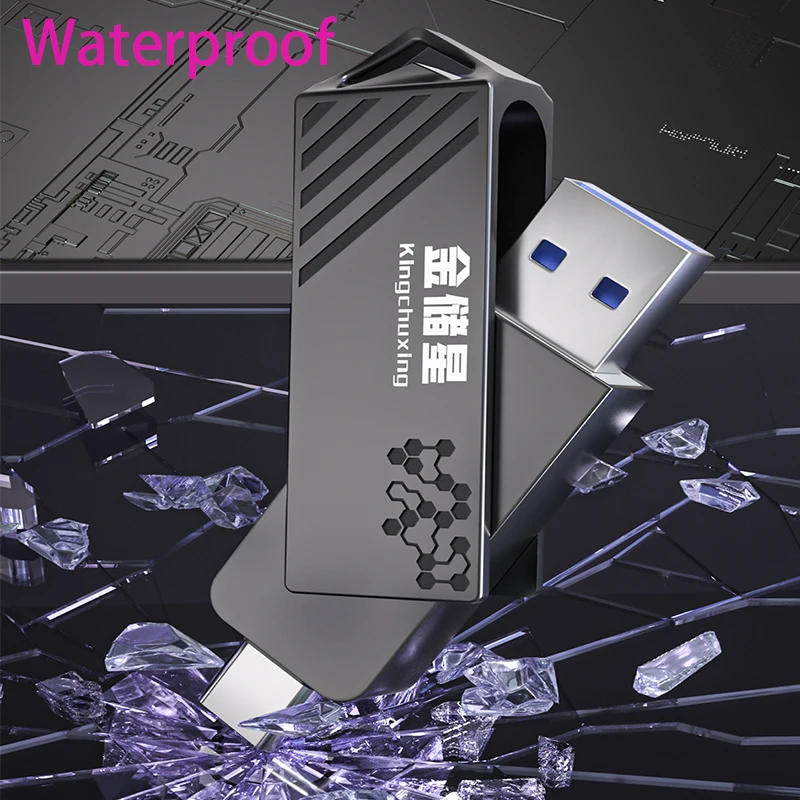 Kingchuxing 고속 솔리드 스테이트 Type-c USB 플래시 드라이브 128GB 256GB 512GB 모바일 하드 디스크 듀얼 인터페이스 USB 플래시 드라이브 1TB
