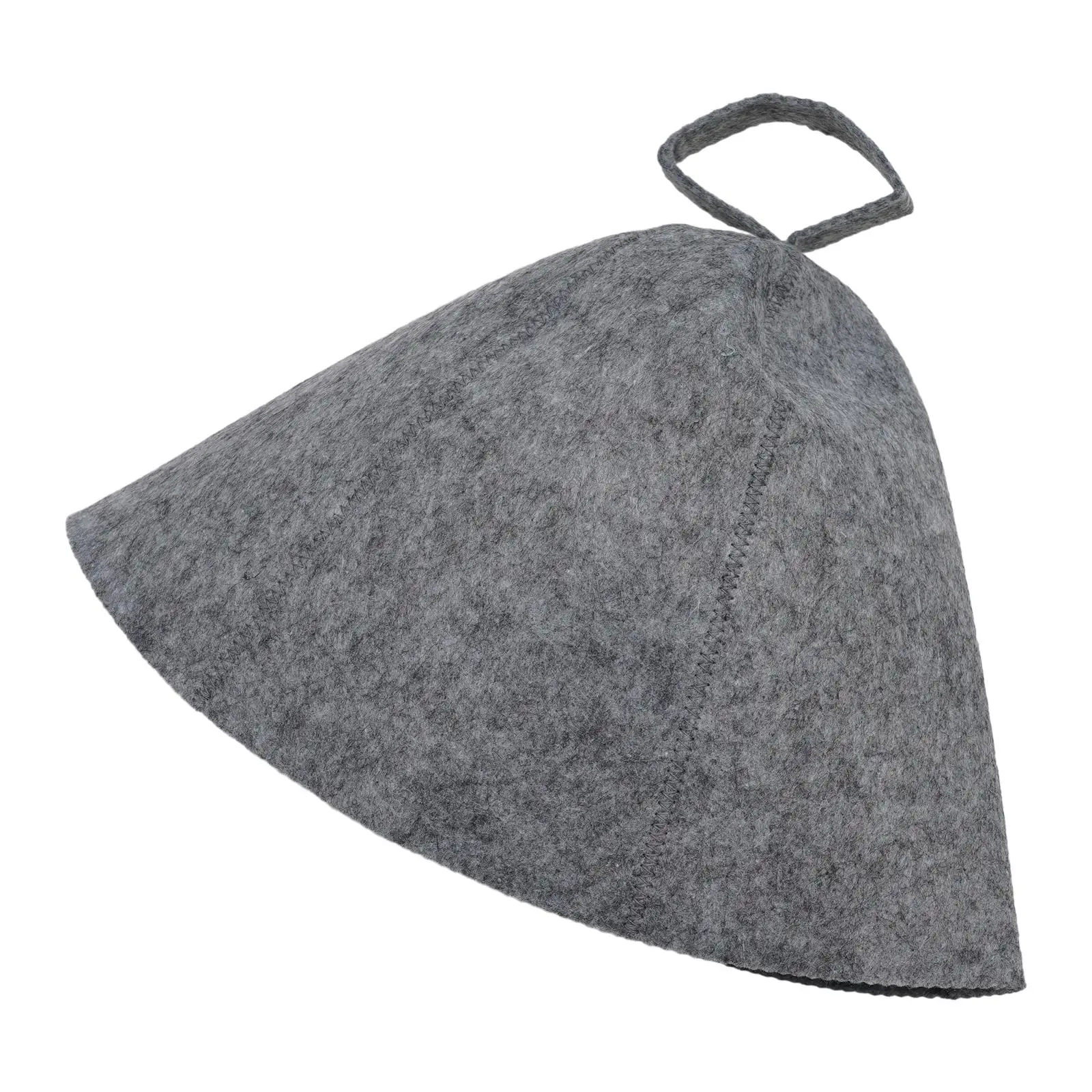 Wool Felt Cap Sauna Hat Anti Heat Foldable Head Protection Spa Bath Shower Cap With Hanging Loop 27.6inch Circumference