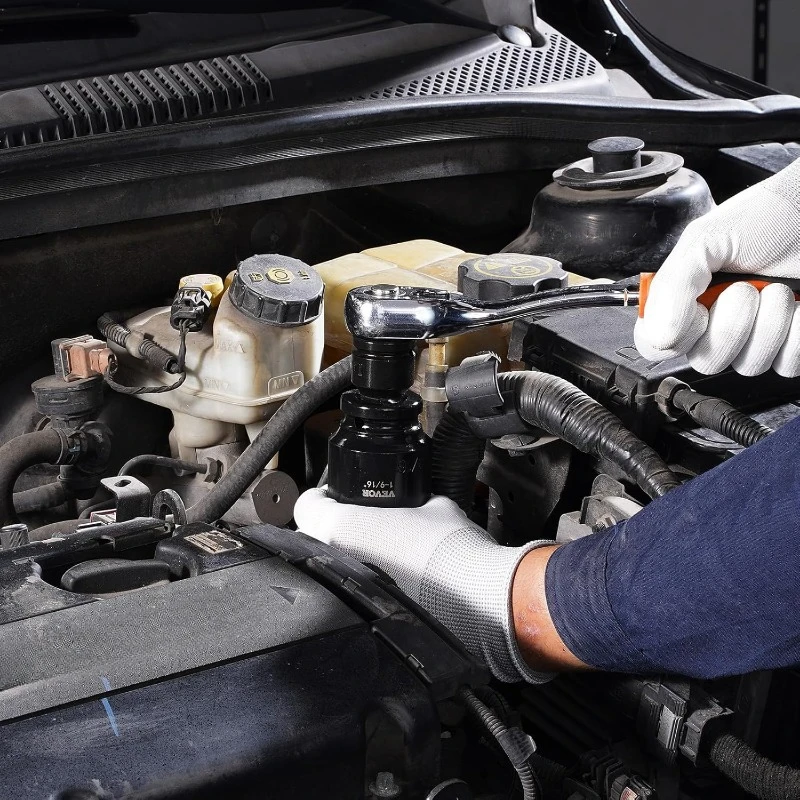 Impact Socket Set 3/4 Inches 29 Piece Impact Sockets, 6-Point Sockets, Rugged Construction, CR-M0, 3/4 Inches Drive Socket Set