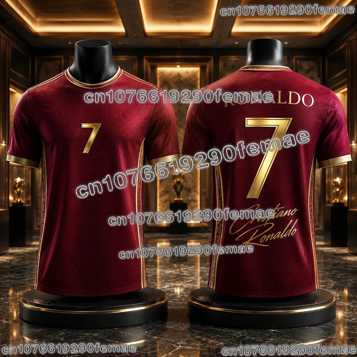 Ronaldo Limited Football Legend Commemorative Sports Jersey Comfortable T-Shirt for Boys Girls Men Women Training Wear