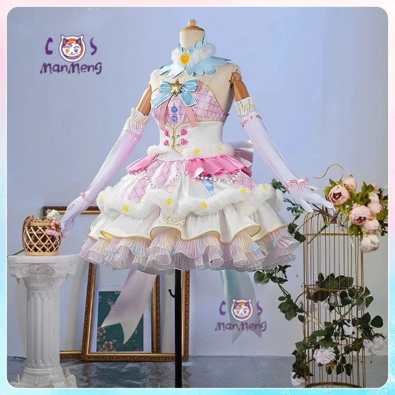 Hoshimiya Ichigo Shining Declares Cosplay Aikatsu! Costume Series Sweet Lolita Dress Accessories Set Party Ball Girl New Uniform