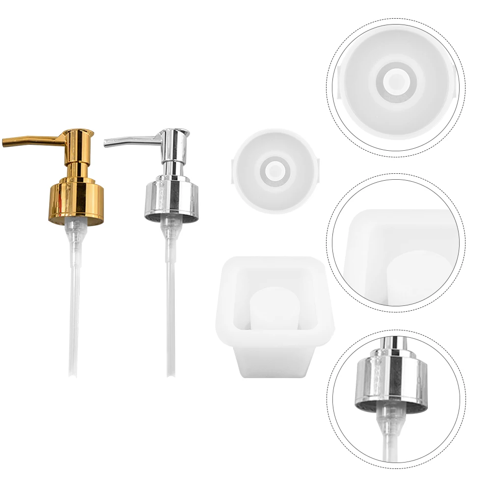 1 set 1 Set Silicone Diy Storage Mold Square Hand Bottle Mould Reusable Dispensing Mold Kit For Crystal Epoxy Perfume Sub Bottle