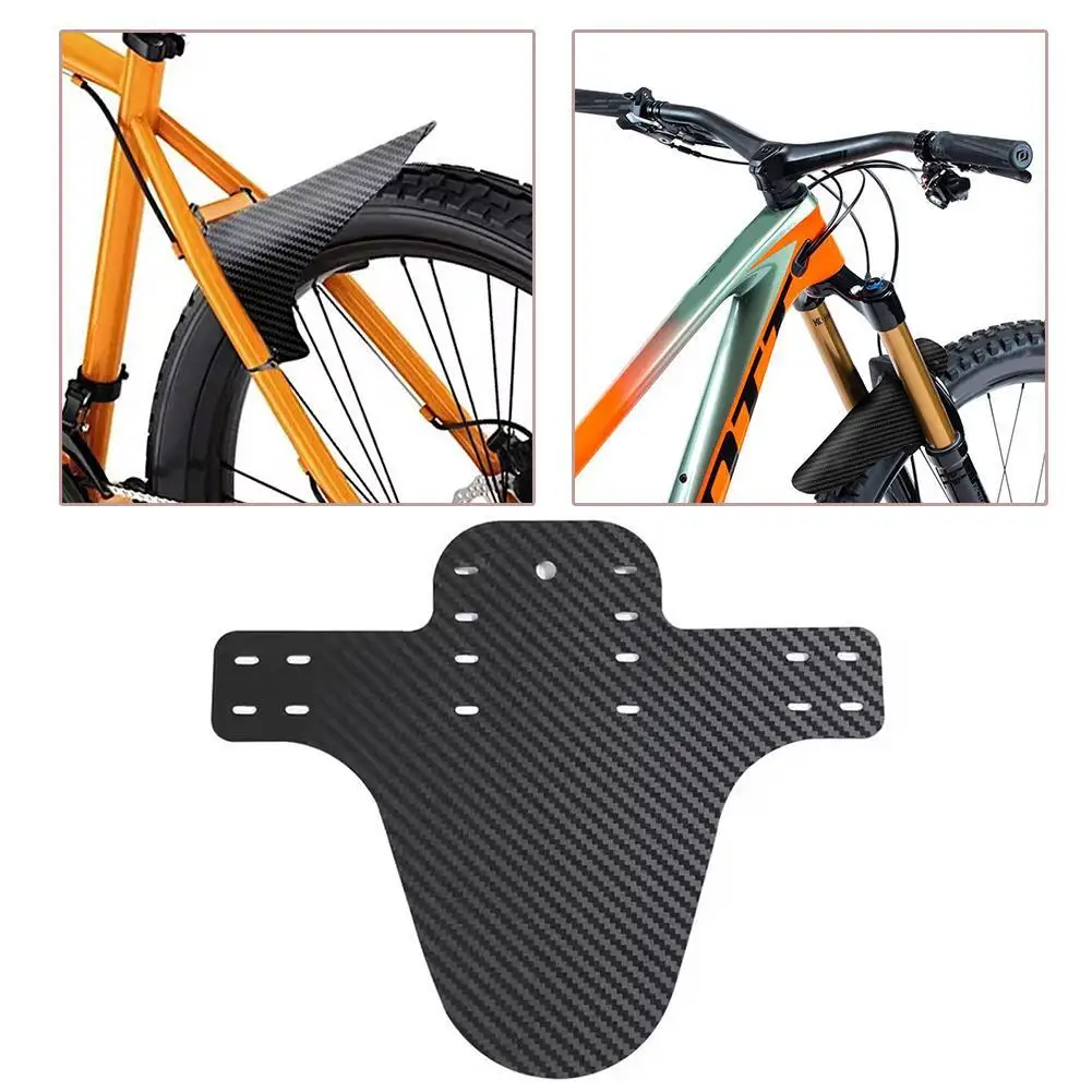 Mountain Bicycle Fenders Plastic carbon fiber Colorful Front /rear Bike Mudguard Mtb Bike Wings Mud Guard Cycling Accessories ﻿ image 5