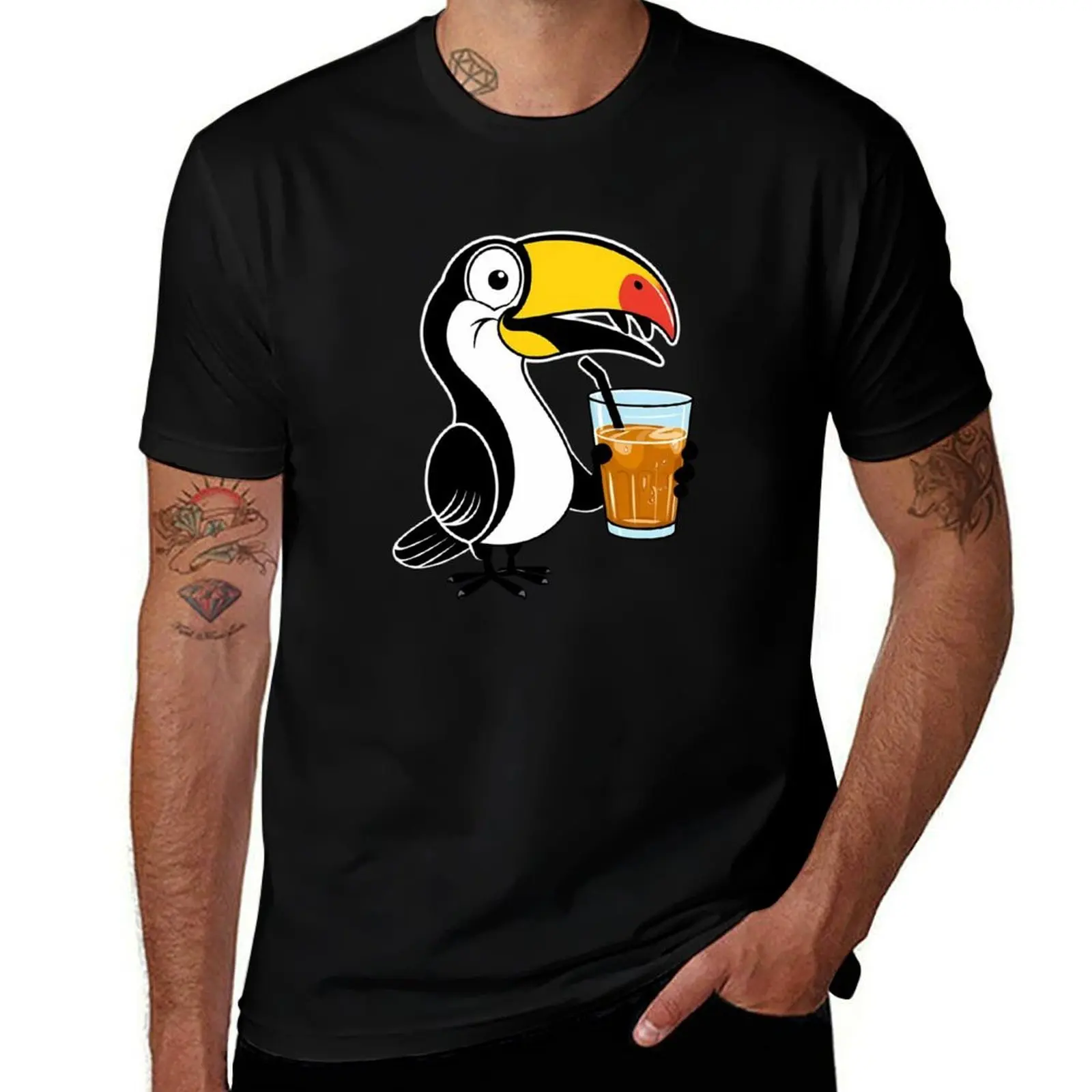 

Toucan Iced Tea: Yellow Summer Glow T-Shirt blanks anime clothes basketball graphic tees graphics clothes for men