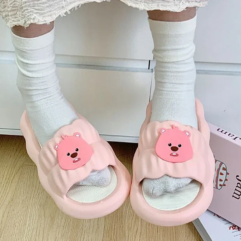 New Cartoon Loopy Little Beaver Slippers Home Shoes Bathroom Antiskid Ins Kawali Cute Toys Friend Gift Birthday Gift For Girls