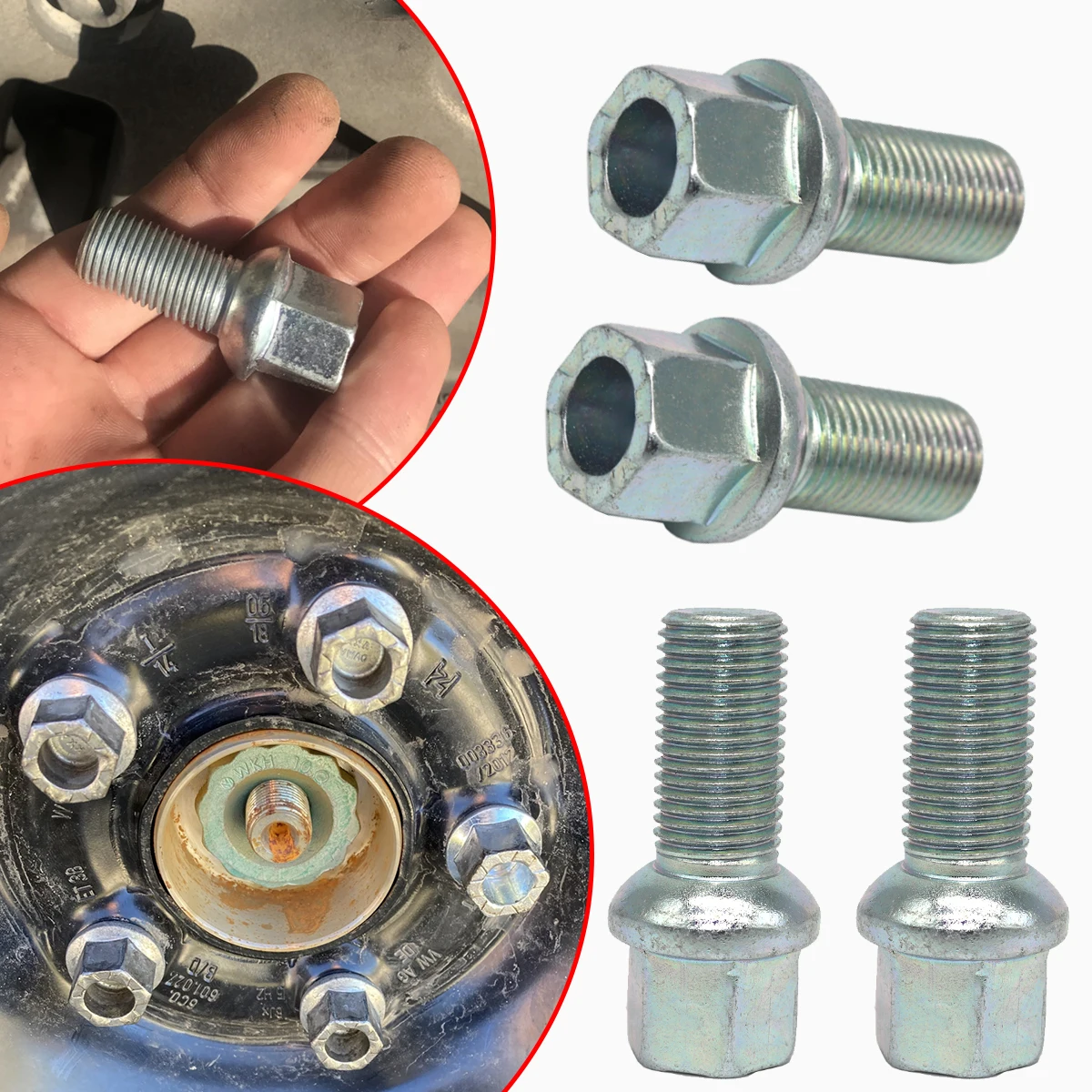 

Car Wheel Tyre Nut Stud Lug Bolt Screw Replacement for Audi A3 8L 8P 8V A4 B5 B6 B7 B8 A6 C4 C5 C6 C7 WHT002437 Accessories Kit
