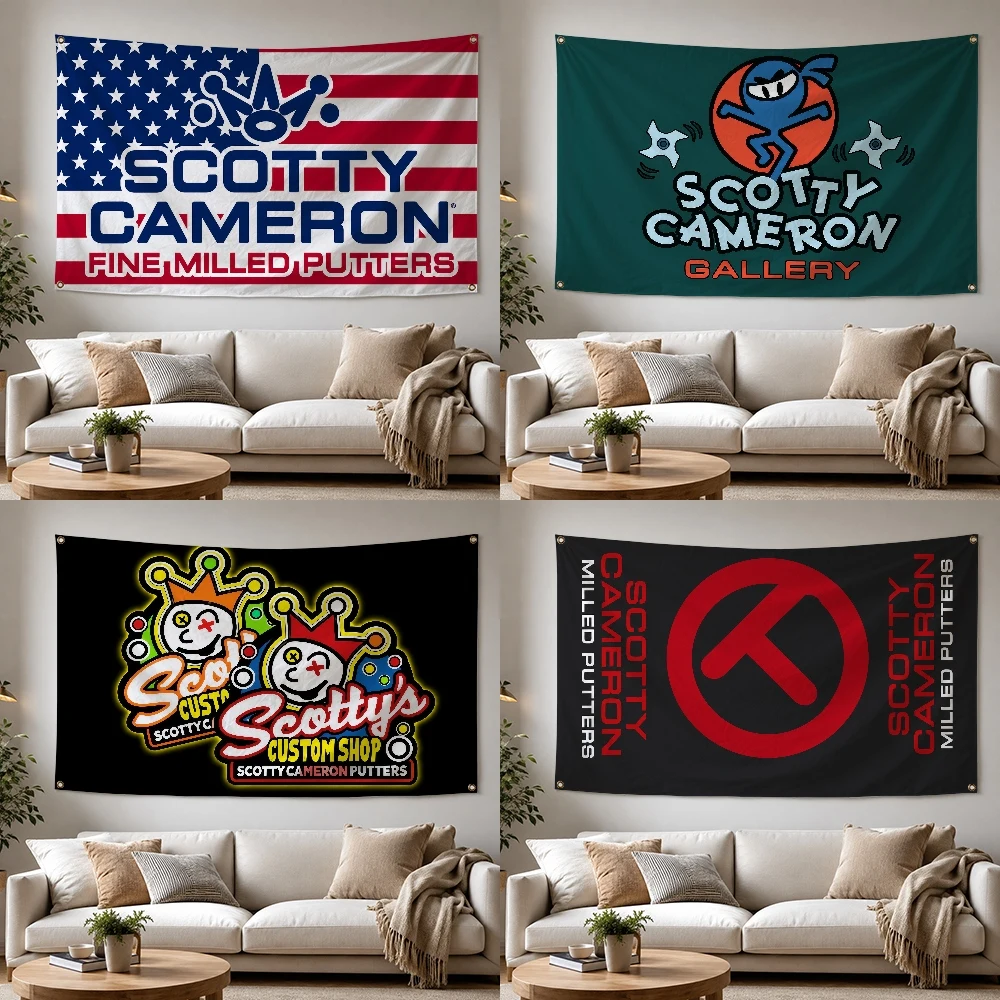 Golf S-Scotty C-Cameron Brand Outdoor Flag for Home Camping Party Club Decor Garden Yard Wall Hanging Banner