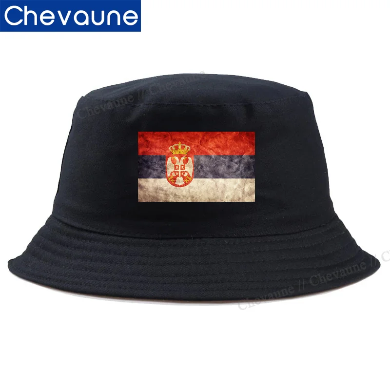 Serbia Football Fan Jersey Bucket Hat Unisex Sun Protection Outdoor Sport Fishing Hat Hot Summer Beach Vacation Getaway Headwear