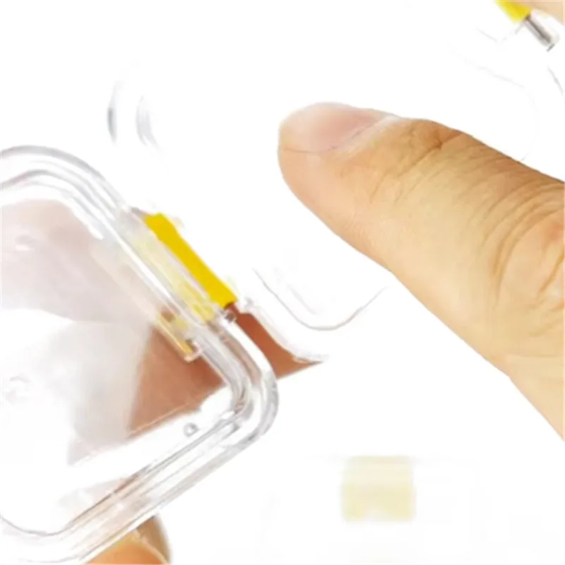 

Коробка для хранения зубных протезов (1 шт.) с пленкой, без слотов, для зубных коронок и мостов, прозрачный пластиковый футляр для стоматологических материалов