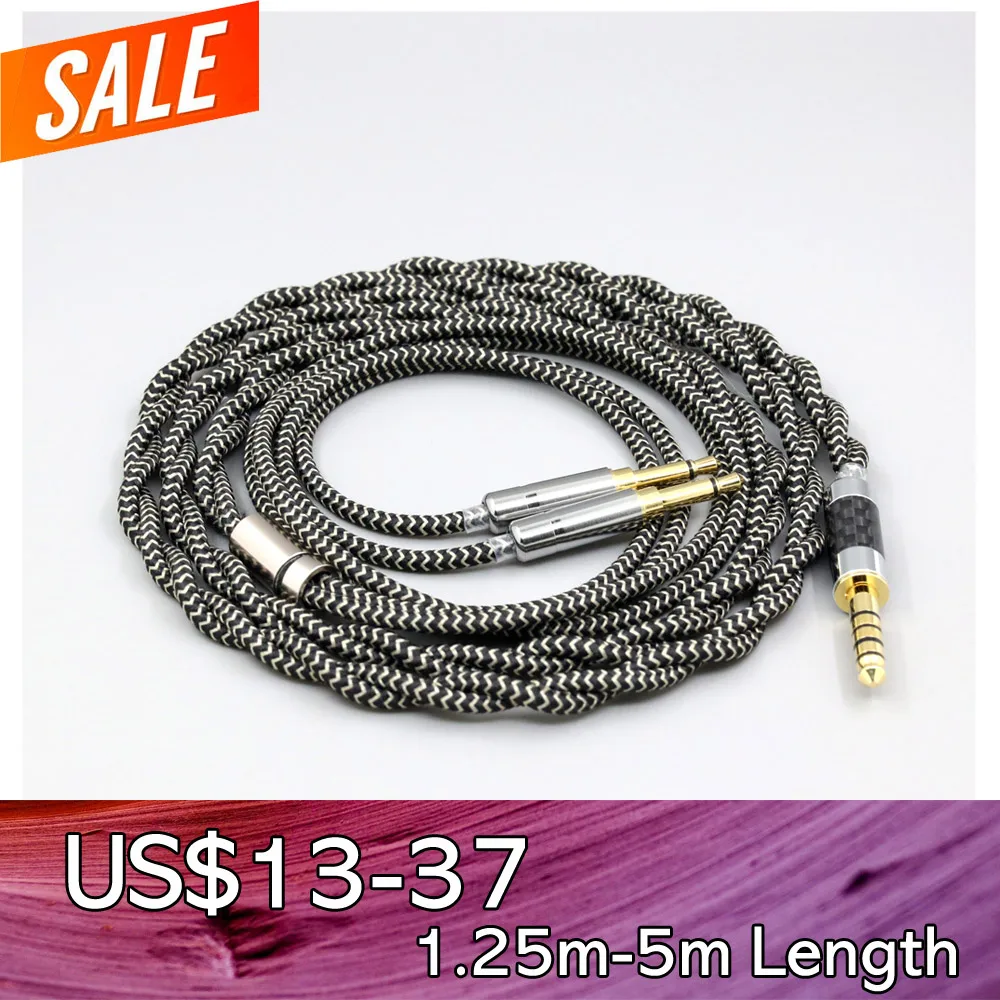 2 Core 2.8mm Litz OFC Earphone Shield Braid Sleeve Cable For Hifiman Sundara Ananda HE1000se V2 HE6se he400se Arya XS LN008063