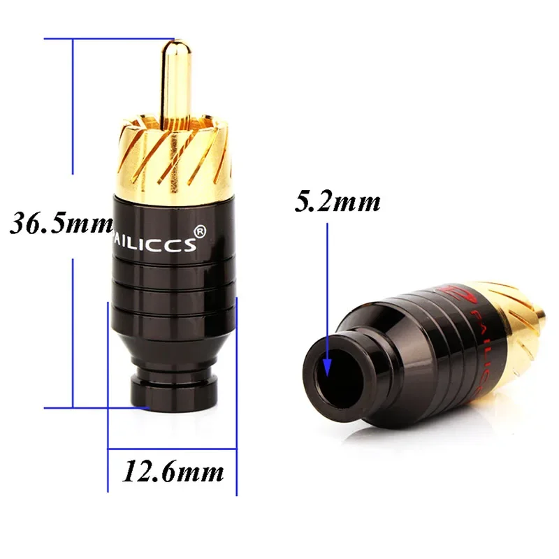 1/5/10Pcs Luxury Soldering RCA Plug Jack Connector Speaker Audio Output/Input Adapter Plug Gold Plated Earphone Connector Jack