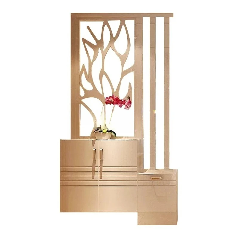 

Multifunctional Painted Porch Cabinet Carved Partition Shoe Cabinet Foyer Cabinet Simple Modern Screen Living Room Stylish