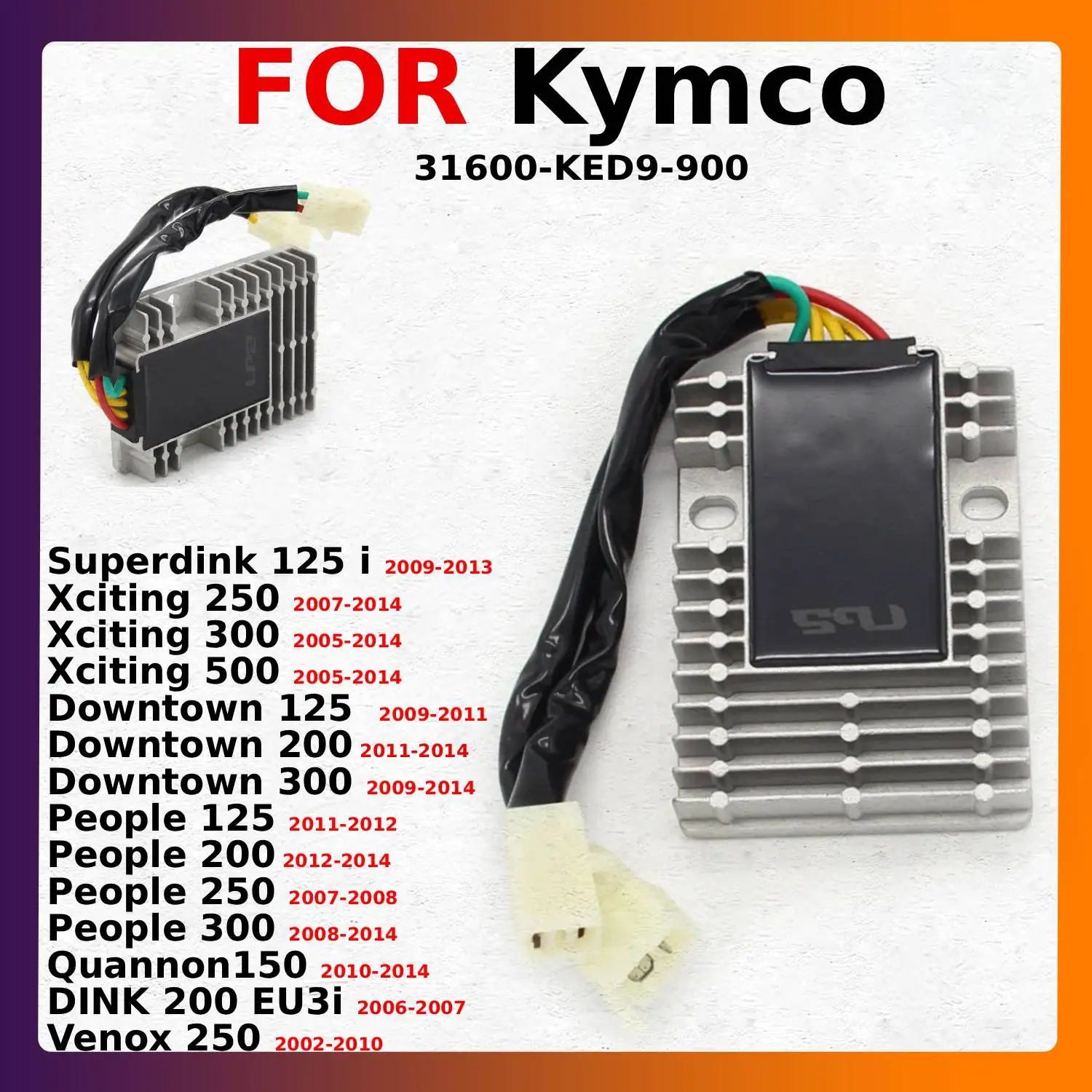 Voltage Regulator Rectifier For Kymco Xciting Dink Street 500 500i 250i 125i 300i Downtown 125i 200i 300i People 31600-KED9-910