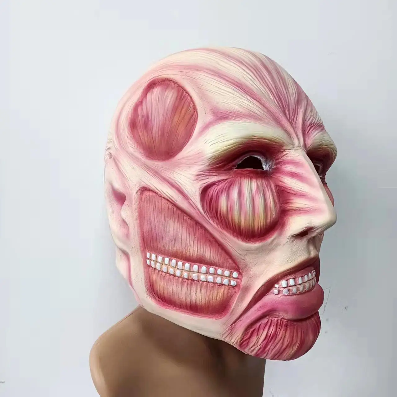Realistische Anatomische Muskel-Textur Vollkopf-Latexmaske Gruselige Muskel-Menschen-Gesichtsmaske Halloween-Maskerade Cosplay-Party-Requisiten – Detail 2