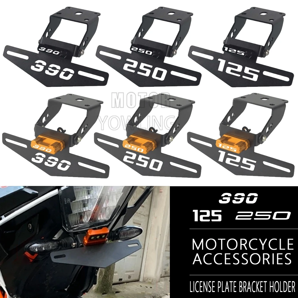 

Motorcycle Rear License Plate Tail Frame Holder Bracket with LED Light For DUKE 125 250 390 200 Duke390 2017 2018 2019 2020-2023