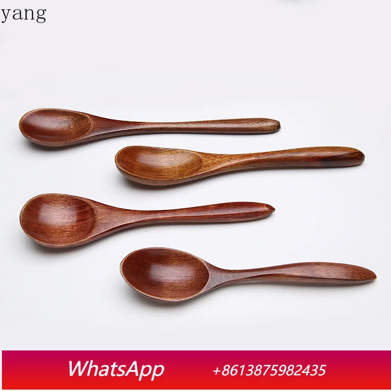 

LH household wooden spoon solid wood dessert spoon coffee stirring spoon wooden tableware