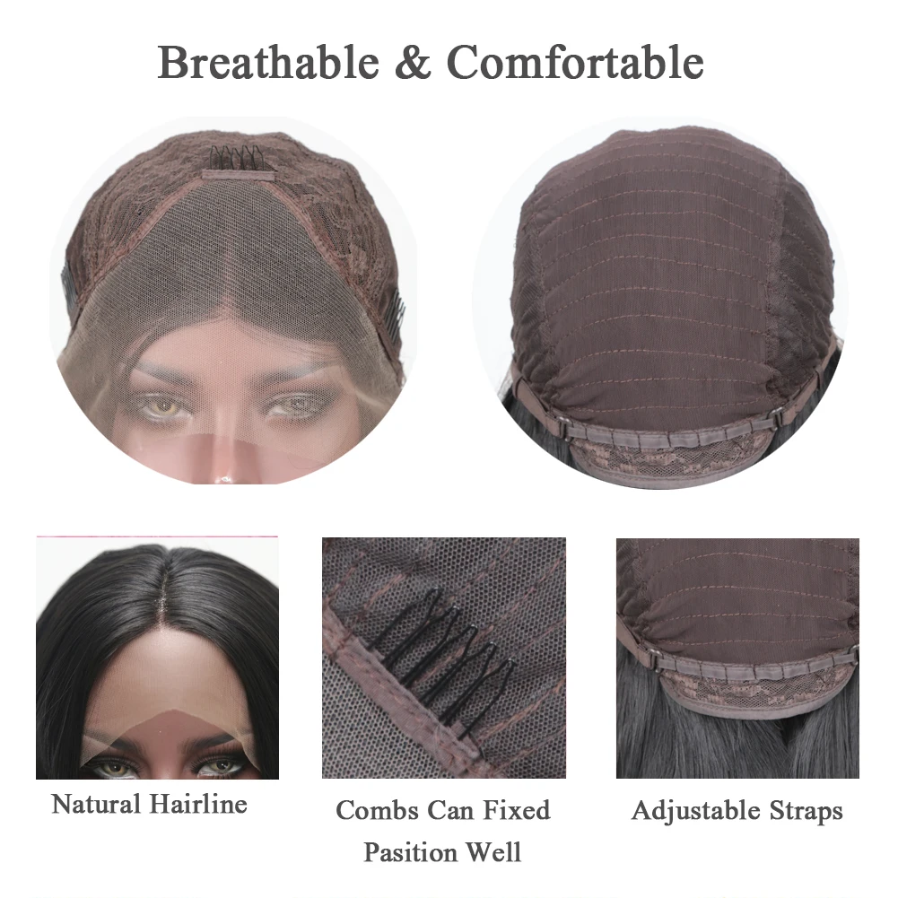 بيرناردو الاصطناعية الدانتيل شعر مستعار أمامي طويل مموج الشعر الأحمر الدانتيل شعر مستعار أمامي الشعر الطبيعي بيروكات صناعية للنساء السود الاستخدام اليومي