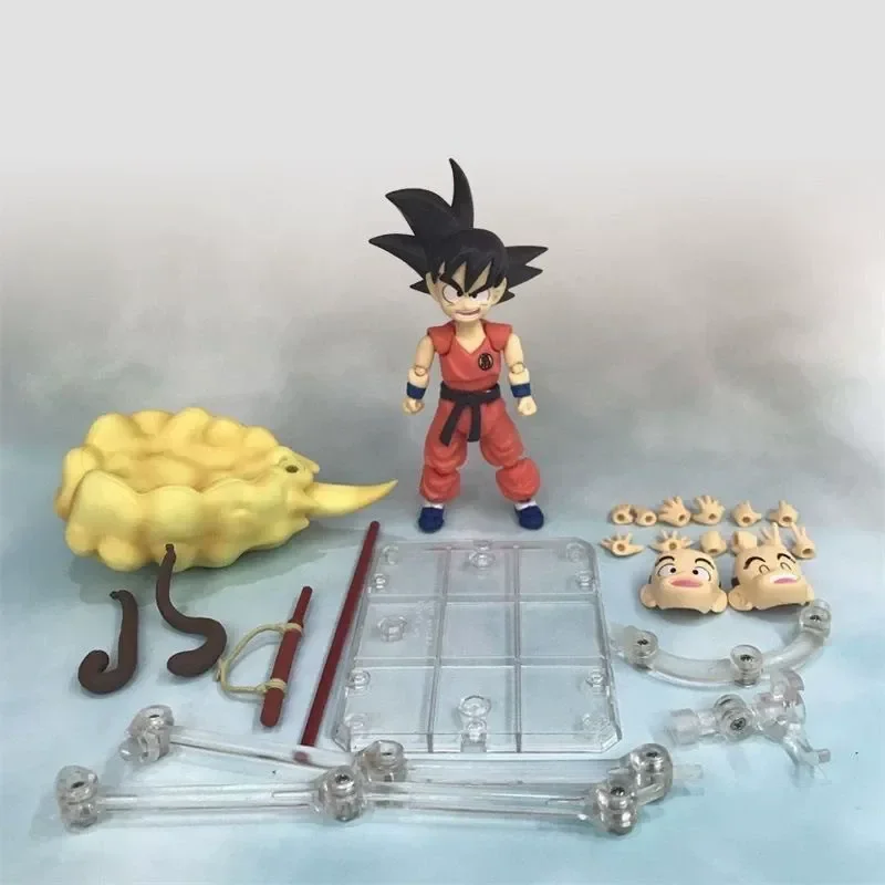 

Фигурка SHF Dragon Ball: Малыш Гоку с Кинтоном, Нимбус-облаком и Молотом Мудры, со сменными головами, руками и хвостом. Аниме-модель, игрушка, подарок.