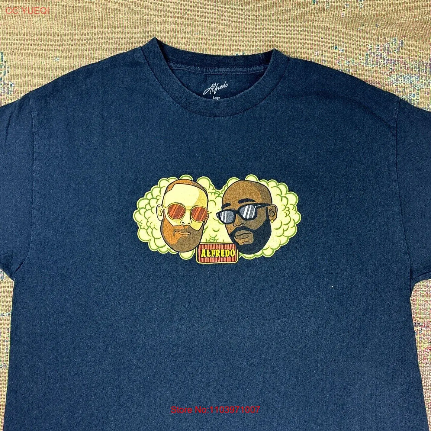 Freddie Gibbs x The Alchemist Alfredo T-Shirt Sz Large Cheech Chong Flip