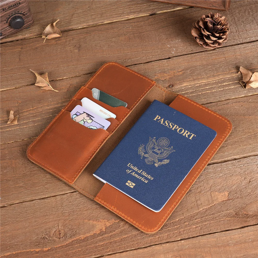 

Men Wallets Genuine Leather Classic Long Passport bag Coin Pocket Card Holder Men Purse Simple Quality Wallets Credit Card Case