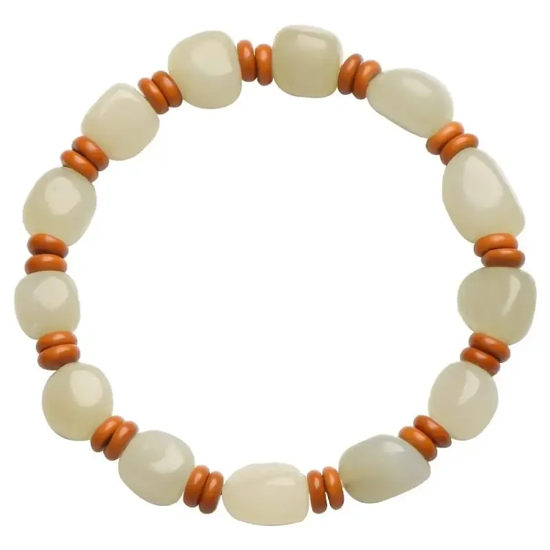 

Hotan Jade Green Bracelet Men's and Women's Crystal Good Luck Bracelet，Lucky Jade Bracelet Ladies Jewelry Crystal stretch