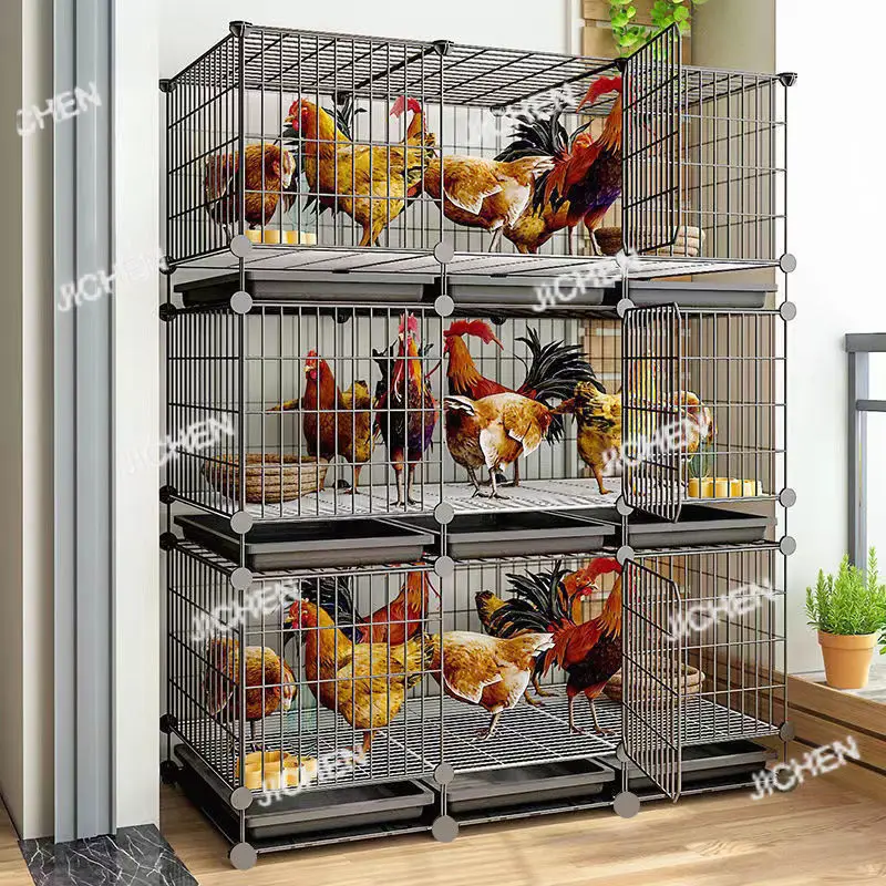 

Chicken cages breeding Iron cages 20 large chickens Three-layer cages Large and extra large Automatic manure cleaning