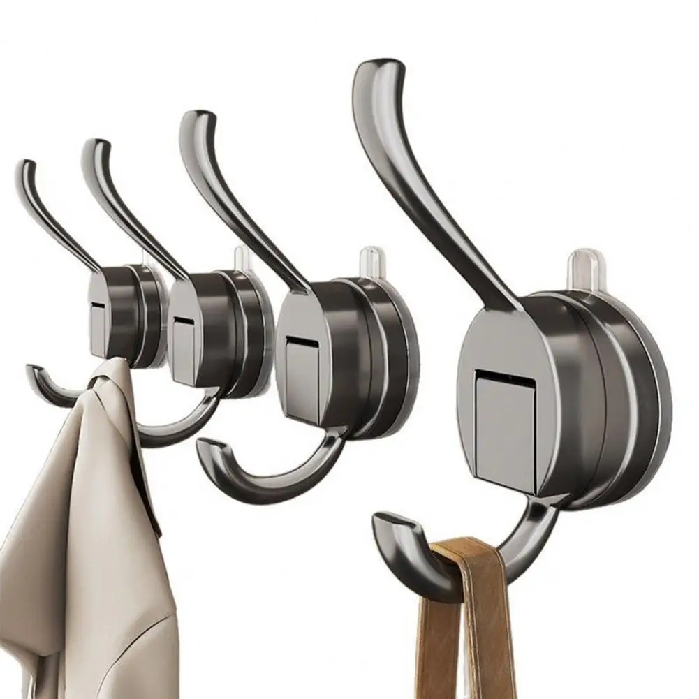 

4Pcs Heavy Duty Suction Cup Hooks Waterproof Push-to-Lock Hanging Hooks 360° Rotating Strong Suction Wall Hooks for Bathroom Kit
