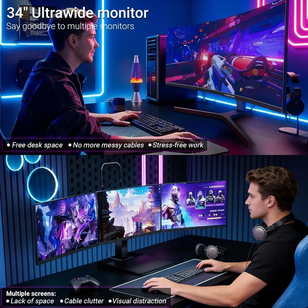 34 Inch Curved Gami…