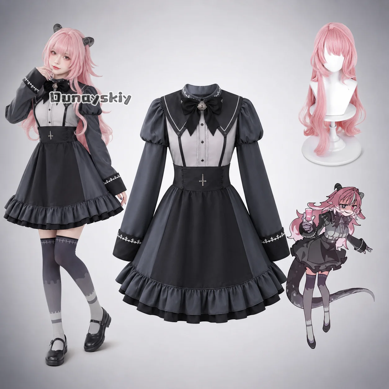 ks-23-pukey-goddess-shot-trick-devil-fan-xun-er-same-full-set-cosplay-costume-dimensional-game-uniform-halloween-party-role