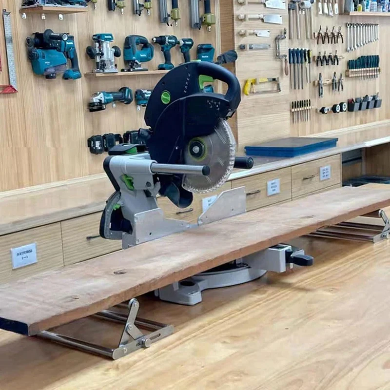 Marco de soporte para máquina de corte ajustable, soporte para Sierra de mesa, soporte para Sierra de mesa, máquina de corte ajustable, 2 uds.