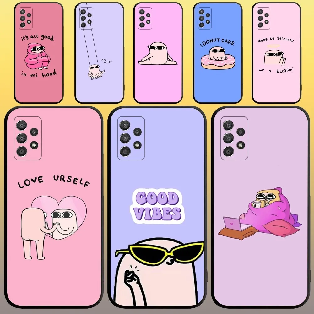 Cute Funny Ketnipz Phone Case for SamsungA 91,80,73,72,71,70,53,52,51,42,41,40,32,31,30,22,21,20,13 S 4G 5G Soft Black Case