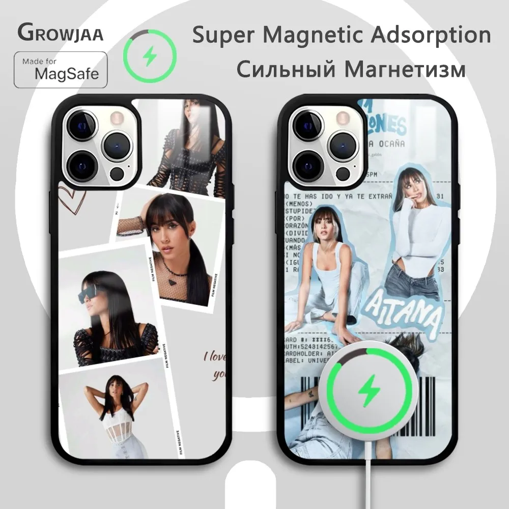 

A-AitanaS Singer Phone Case For IPhone 16 15 14 13 12 11 Pro Max Plus Mini Magsafe Mirror Wireless Magnetic Funda