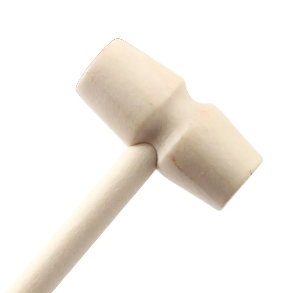 6 Pieces Mini Wooden Hammer Balls Toy Pounder Replacement Wood Mallets Baby Cake diy m030