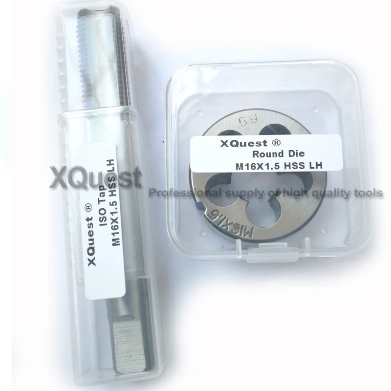 Imagem -03 - Mão Esquerda Redonda Morrer e Torneira Conjunto M16 M16x2 lh Métrica Rosca Fina Plug Máquina Torneiras Corte Dados M16x1.5 M16x1.25 M16x1 mm Peças