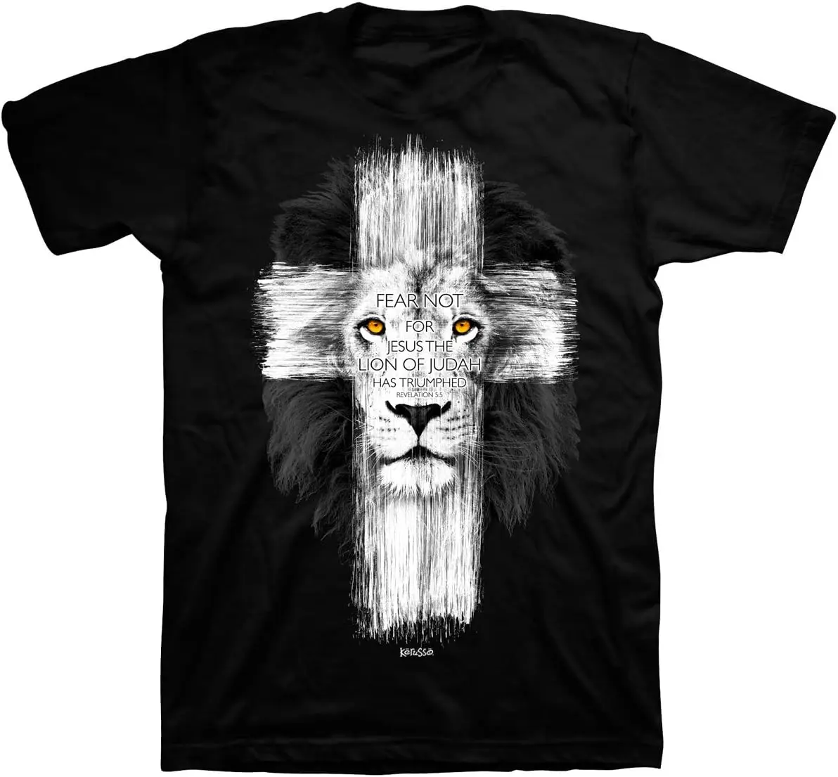 Lion Cross T-Shirt (Medium), Black