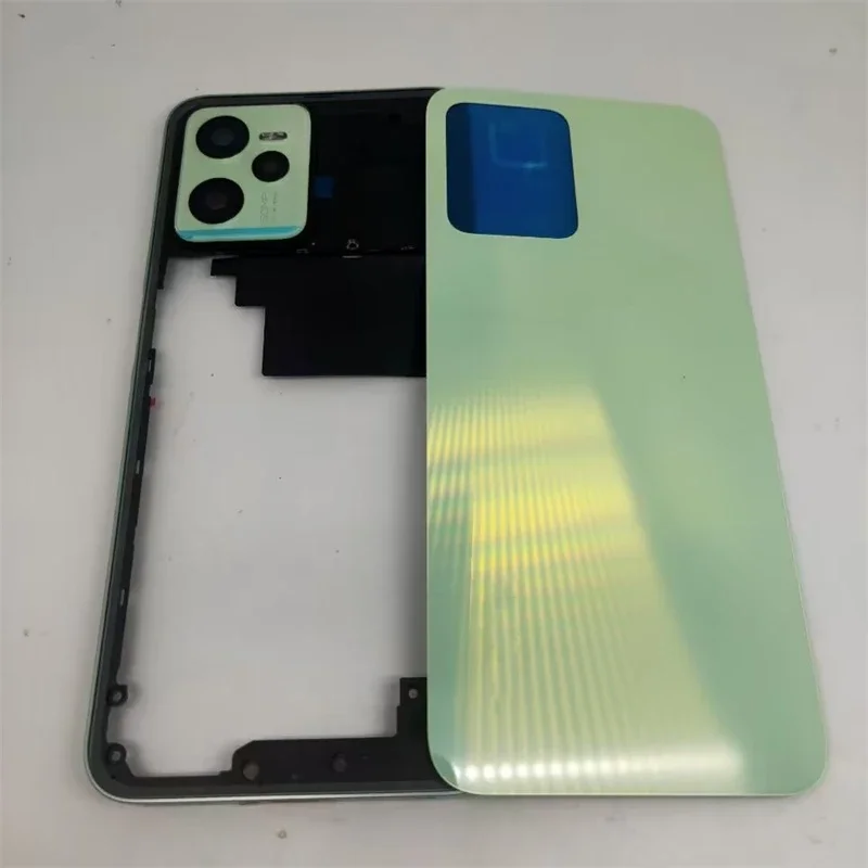 

For Realme C35 RMX3511 Phone Housing Middle Frame backshell Back Cover Case Panel With Camera Lens