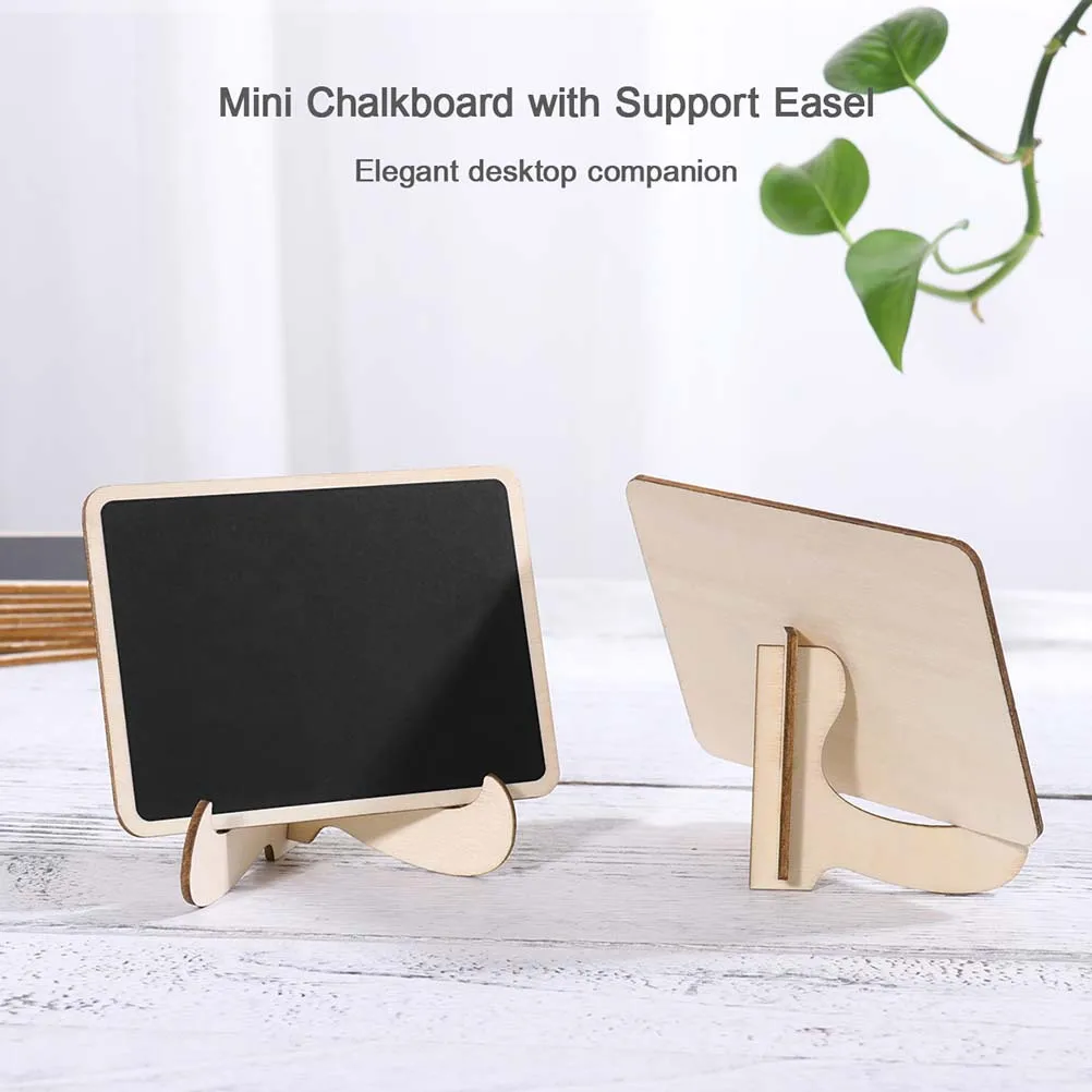 12Pcs Mini Chalkboard Message Signs Wood Frame Reusable Place Cards for Wedding Dinner Party Buffet Table Labels