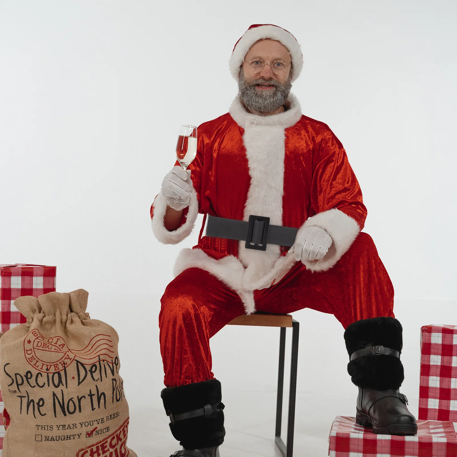 10 قطع من حزام سانتا لعيد الميلاد، حزام خصر ممتاز لإكسسوارات الملابس المزخرفة، ديكورات حزام خصر عيد الميلاد بنفسك #6