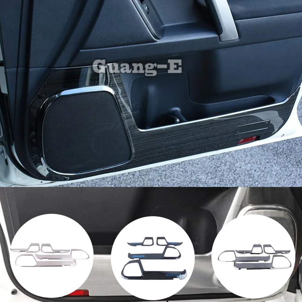 

For Toyota Prado FJ150 2010 2011 2012 2013 2014 2015 2016 2017 2018 2019 Door Radio Speak Pad Anti-Kick Board Plate Stick Frame