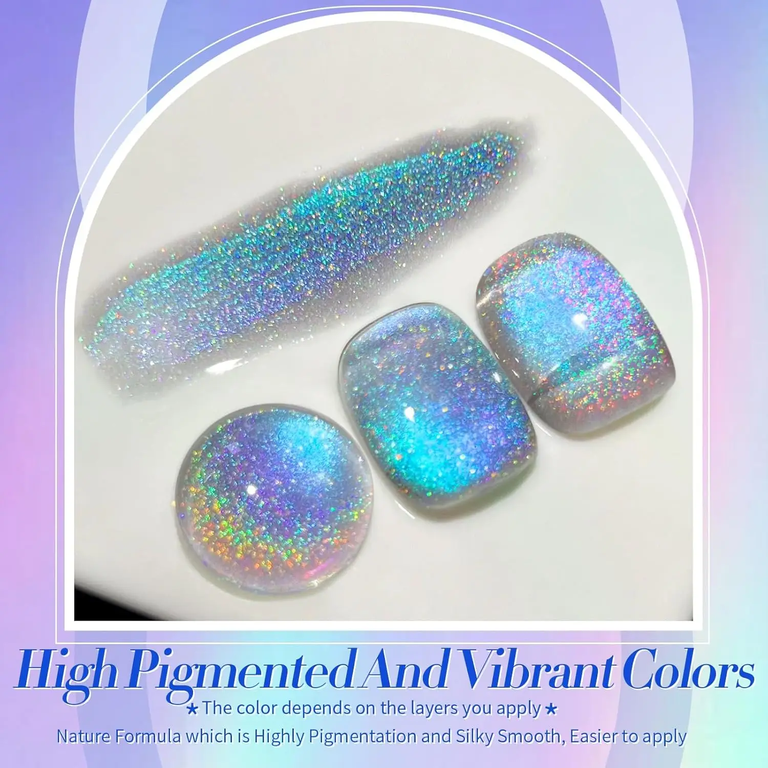 BORN PRETTY 9D Cat Magnetischer Gel-Nagellack Holographics Rainbow Gel-Nagellack Blau Lila Soak Off Nails Gel-Nagellack Maniküre Salon