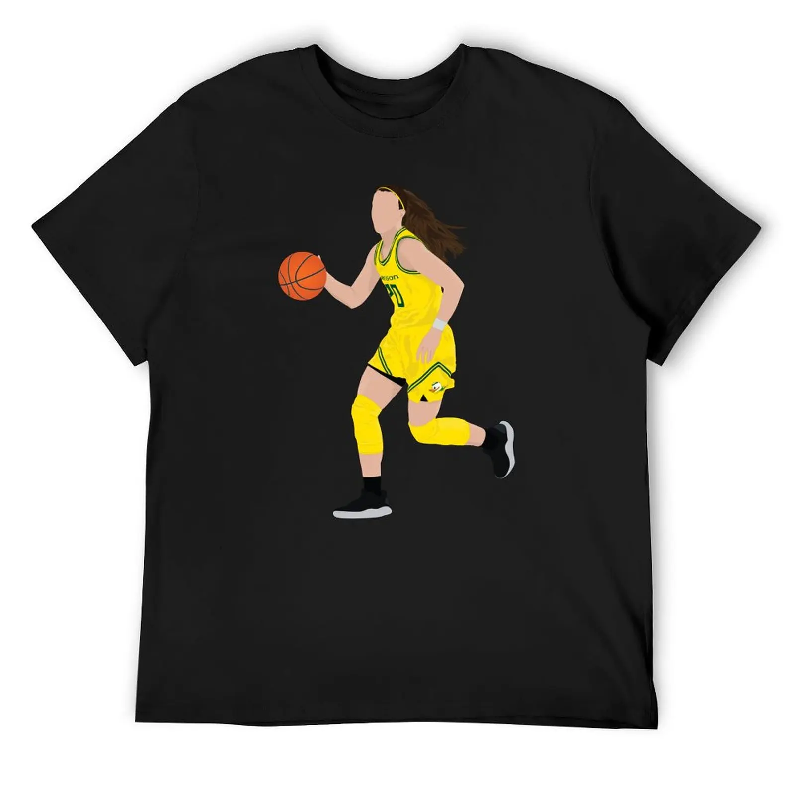 

Yellow female basketball player T-Shirt customs design your own vintage new edition funny t shirts men