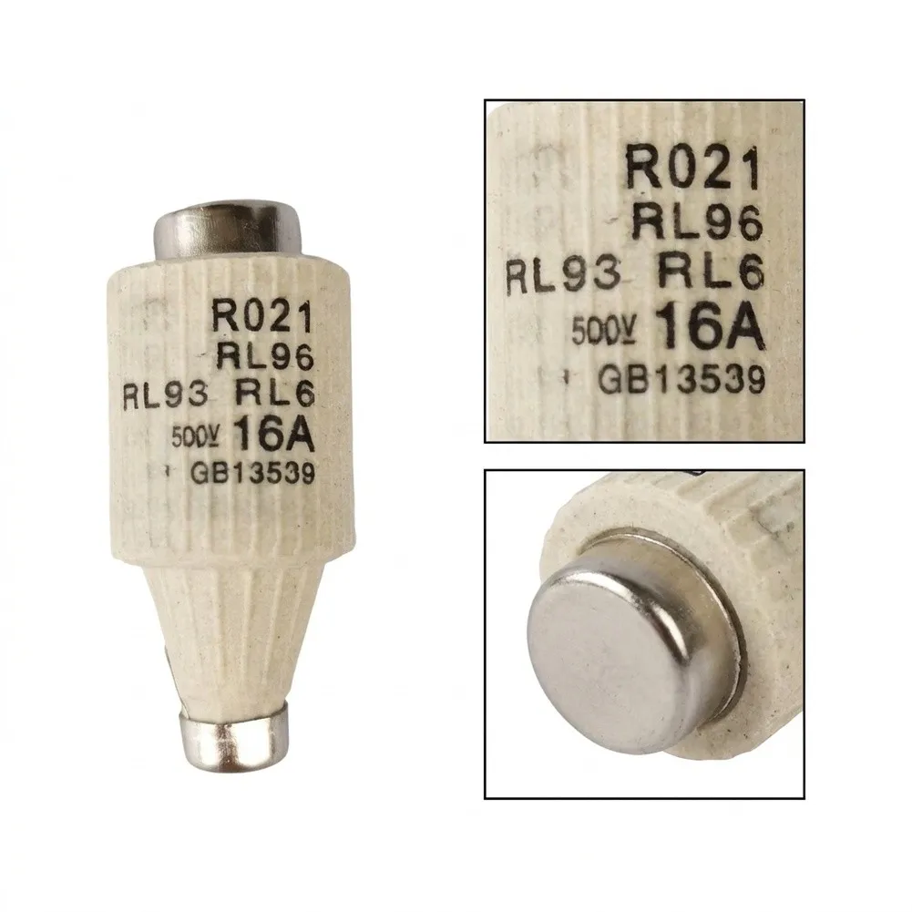 20pcs 16A 500V RO21 Ceramic Fuse Links 21.5x50mm High Temperature Resistant For Home Industrial Electrical For Circuit Breaker