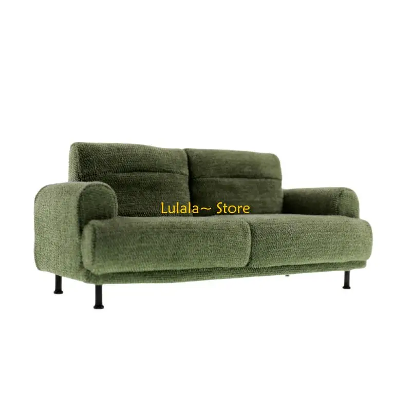 Y4QA Loveseat Sofa Couch Model Miniature Dollhouses Model Detailed 1/10 Scale Furniture For Collector